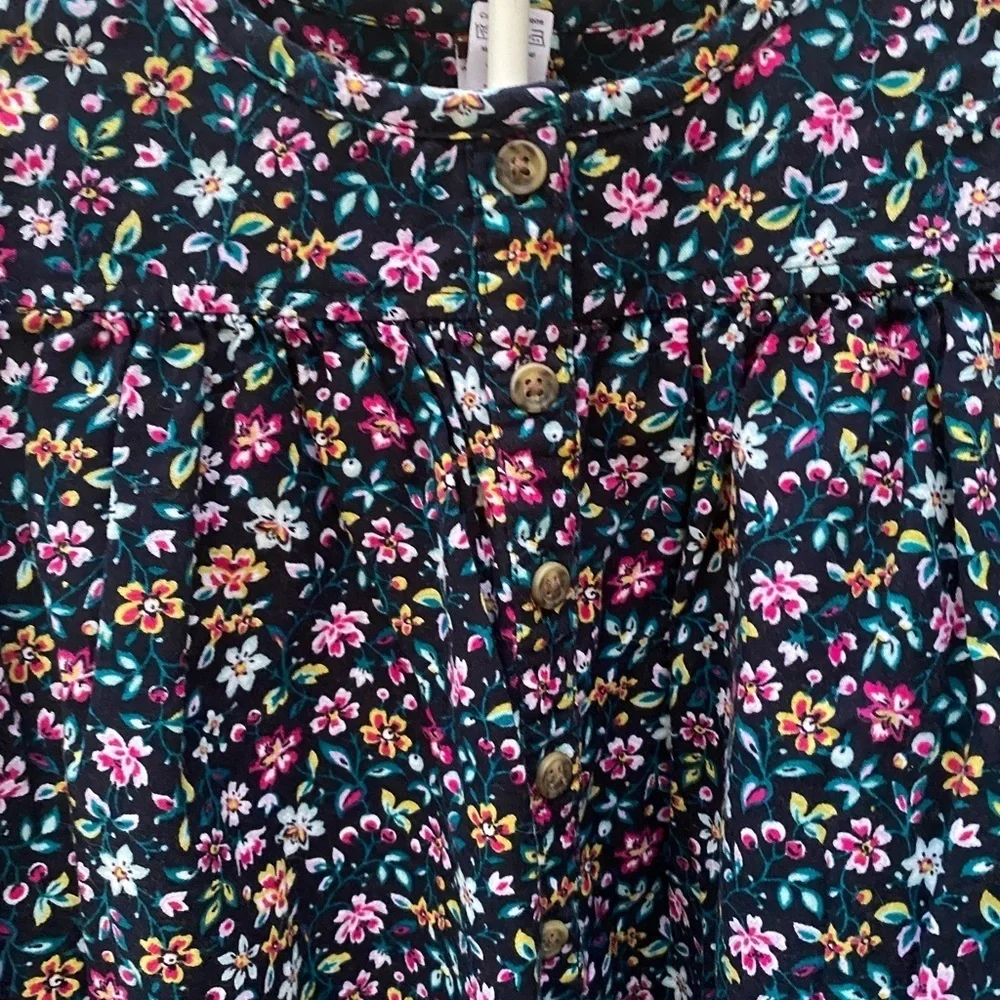 Girls Tea Collection floral ruffle cap sleeve
